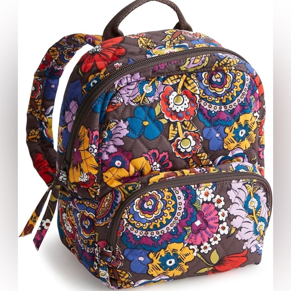 Vera Bradley Small Banbury Backpack in cotton Colorful Bouquet